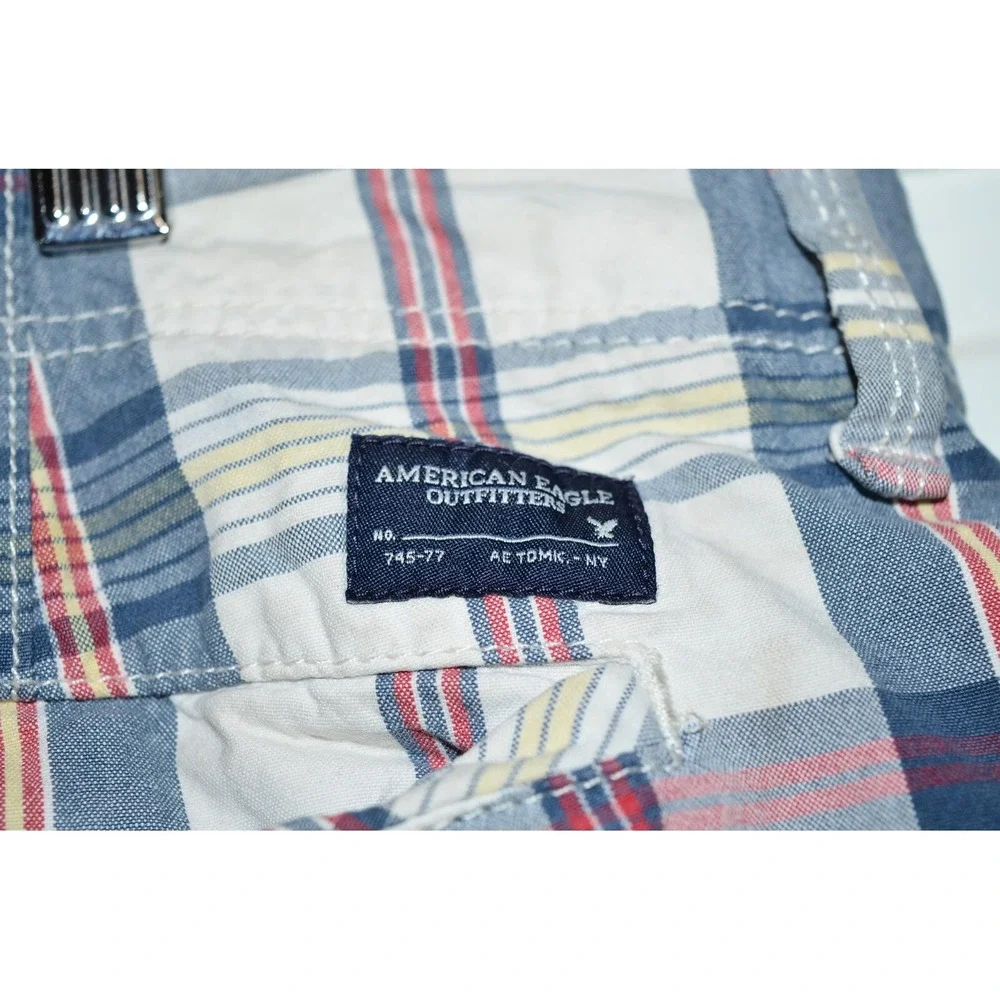 American Eagle Outfitters Shorts Men 34 Classic Plaid Preppy beachy country club